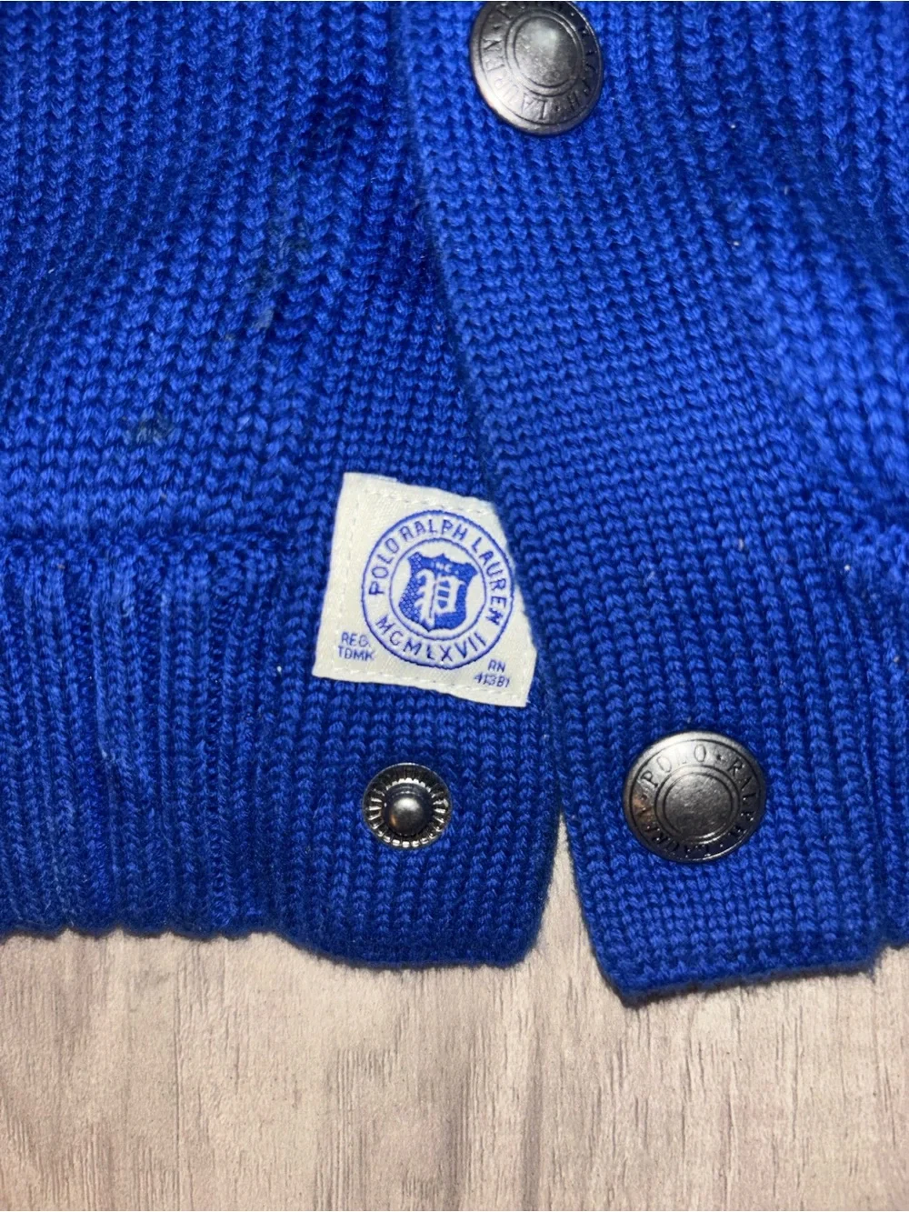 Polo Ralph Lauren Varsity Style Cardigan with 'P' Patch